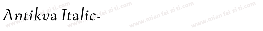 Antikva Italic字体转换